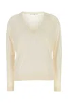 Co V-neck Cashmere Sweater In Neutral