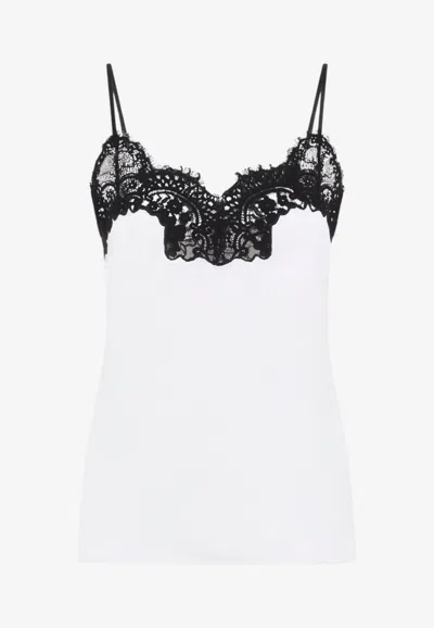 Co Lace Camisole Silk Top In Neutral