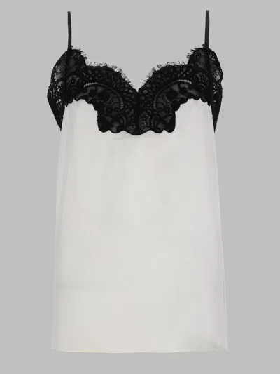Co Lace Trim Silk Camisole In Ivory