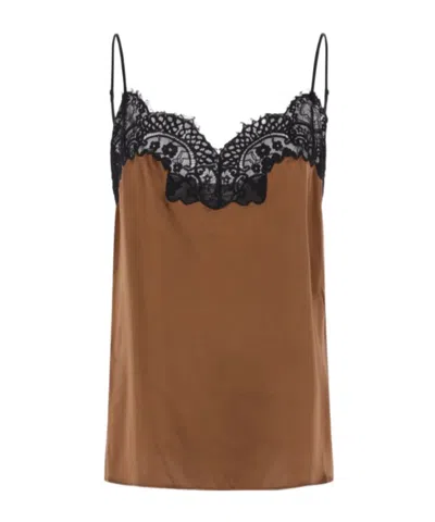 Co Lace Silk Satin Camisole In Multi