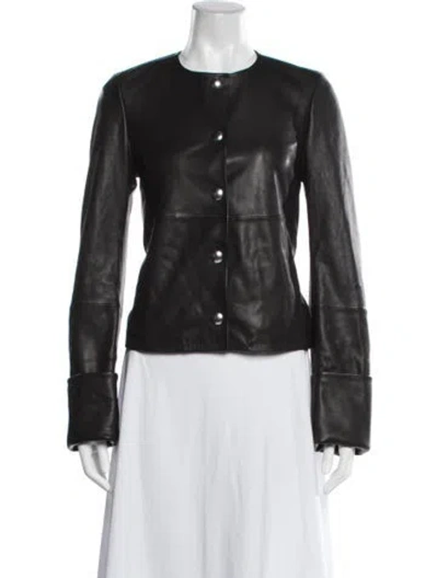 Pre-owned Co Lambskin Jacket In Black