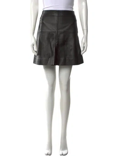 Pre-owned Co Lambskin Mini Skirt In Black