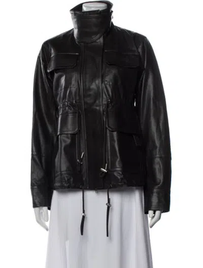 Pre-owned Co Lambskin Utility Jacket In Black