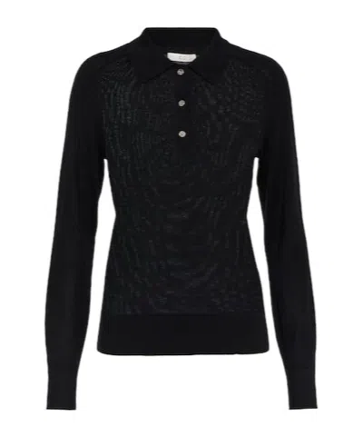 Co Lapel Sweater In Black