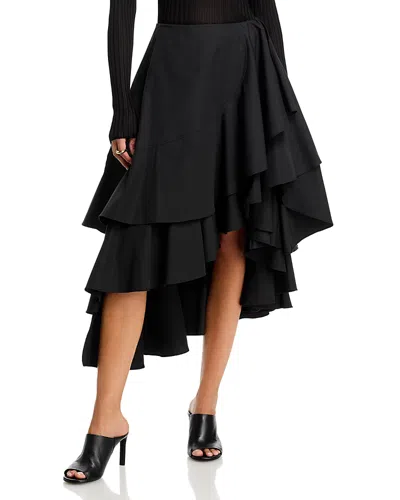 Co Layered Circle Cut Skirt In Black