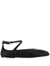 Co Black Round Toe D'orsay Ballerina Flats In Black
