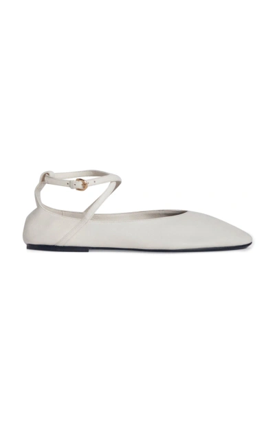 Co Leather Ballet Flats In Ivory