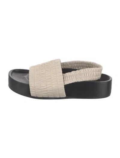 Pre-owned Co Leather Flats In Neutrals