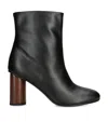 Co Leather Front-seam Boots 85 In Black