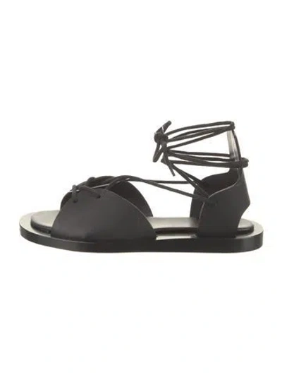 Pre-owned Co Leather Gladiator Sandals In Black