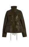 Co Leather Military Jacket In Brown