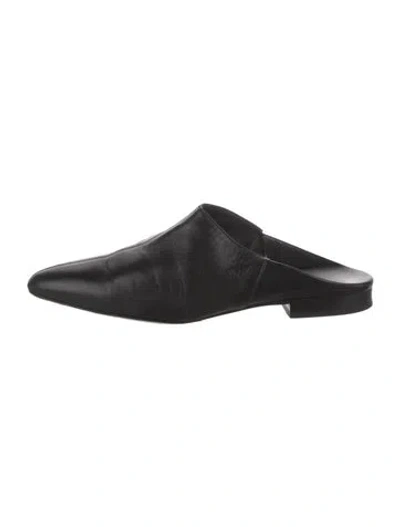 Pre-owned Co Leather Mules In Black
