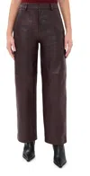 CO LEATHER PANTS BORDEAUX