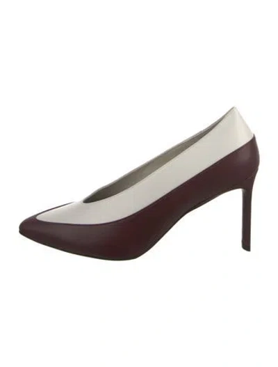 Pre-owned Co Leather Pumps In Burgundy