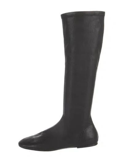 Pre-owned Co Leather Riding Boots In Black