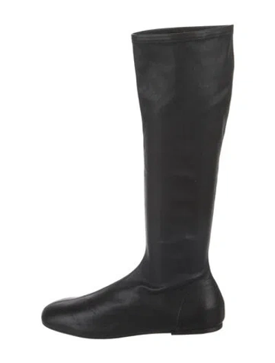 Pre-owned Co Leather Riding Boots In Black