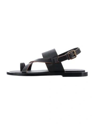 Pre-owned Co Leather Sandals In Black