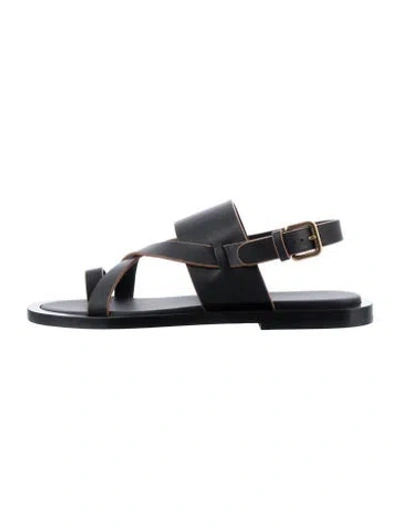 Pre-owned Co Leather Sandals In Black