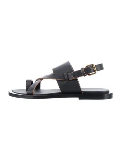 Pre-owned Co Leather Sandals In Black