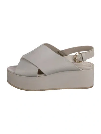 Pre-owned Co Leather Sandals In Grey