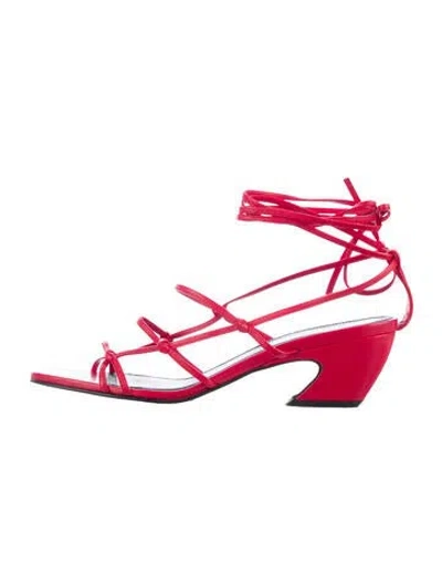 Pre-owned Co Leather Sandals In Red