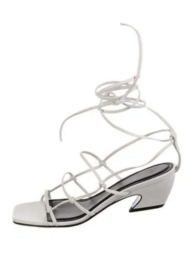 Pre-owned Co Leather Sandals W/ Tags In Silver