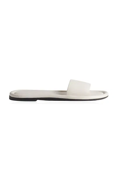 Co Leather Slide Sandals In White