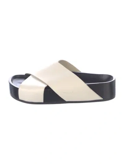 Pre-owned Co Leather Slides In Neutrals