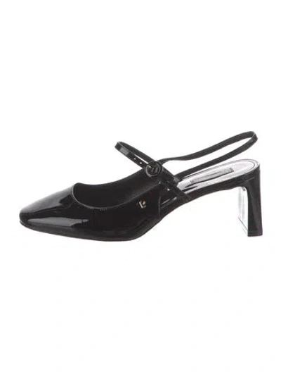 Pre-owned Co Leather Slingback Sandals In Black