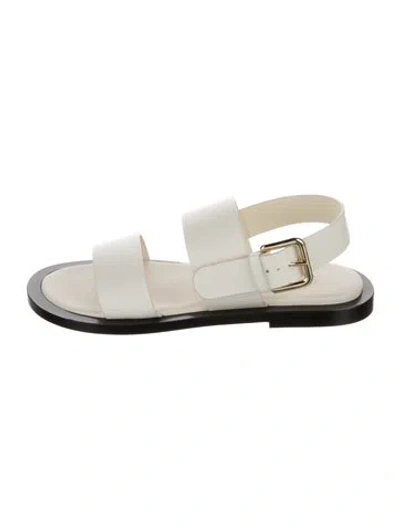 Pre-owned Co Leather Slingback Sandals In Neutral