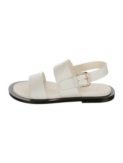 Pre-owned Co Leather Slingback Sandals In Neutral