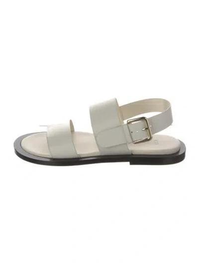 Pre-owned Co Leather Slingback Sandals In Neutral