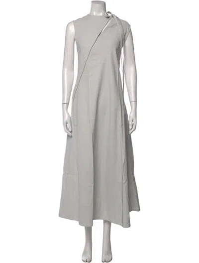 Pre-owned Co Linen Long Dress In Neutrals