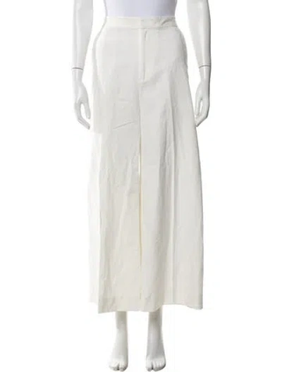 Pre-owned Co Linen Wide Leg Pants In Neutrals