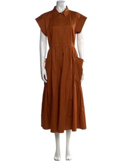 Pre-owned Co Long Dress In Brown