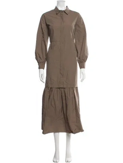 Pre-owned Co Long Dress In Green
