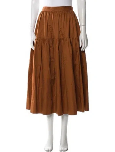 Pre-owned Co Long Skirt In Orange