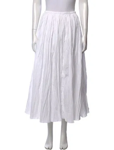 Pre-owned Co Long Skirt In White
