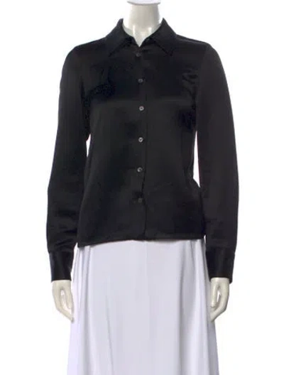 Pre-owned Co Long Sleeve Blouse In Black