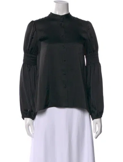 Pre-owned Co Long Sleeve Blouse In Black