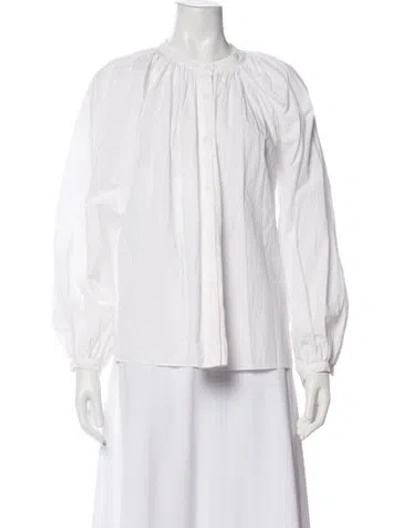Pre-owned Co Long Sleeve Blouse In Gray