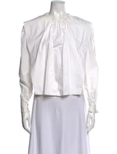 Pre-owned Co Long Sleeve Blouse In Neutrals