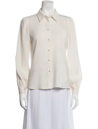 Pre-owned Co Long Sleeve Blouse In Neutrals