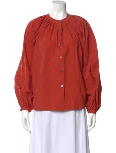 Pre-owned Co Long Sleeve Blouse In Orange