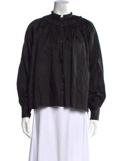 Pre-owned Co Long Sleeve Blouse W/ Tags In Black