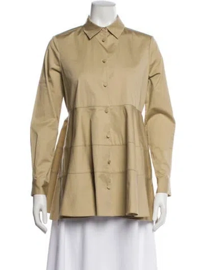 Pre-owned Co Long Sleeve Blouse W/ Tags In Neutrals