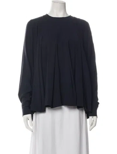 Pre-owned Co Long Sleeve Button-up Top In Blue