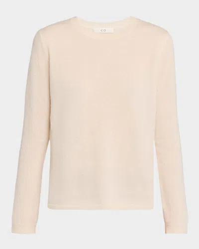 Co Long-sleeve Cashmere Crewneck Sweater In Neutral
