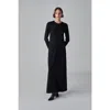 Co Long Sleeve Dress In Black