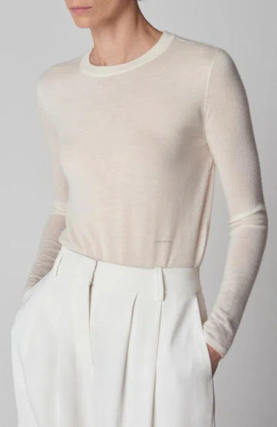 Co Long Sleeve Crew Sweater In Ivory